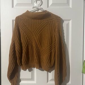 BP Cowl Neck Sweater in Warm Brown